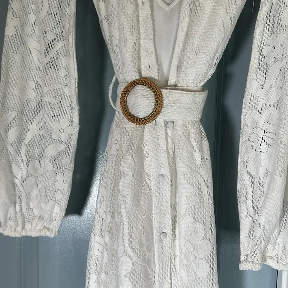 Boston Proper Lace Button Up Maxi Dress- Excellent condition worn once - Picture 8 of 12
